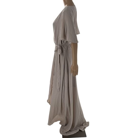 Show Me Your MuMu Sophia Wrap Show Me The Ring Crisp Maxi Dress - Picture 5 of 8